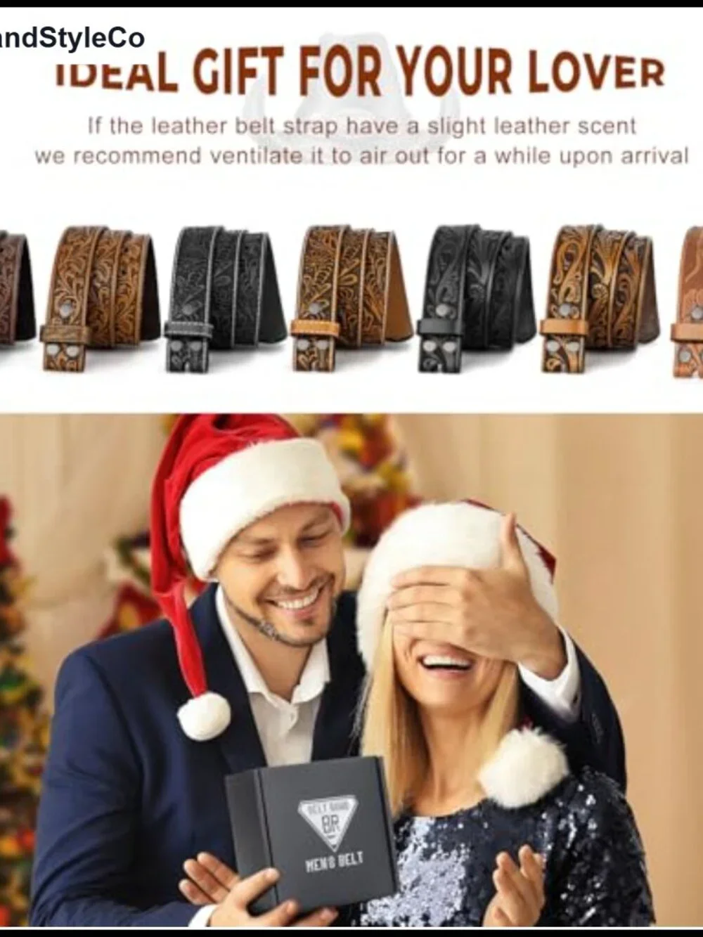 Western PU Leather Belt Strap with Carved Patterns, Interchangeable Buckle, for